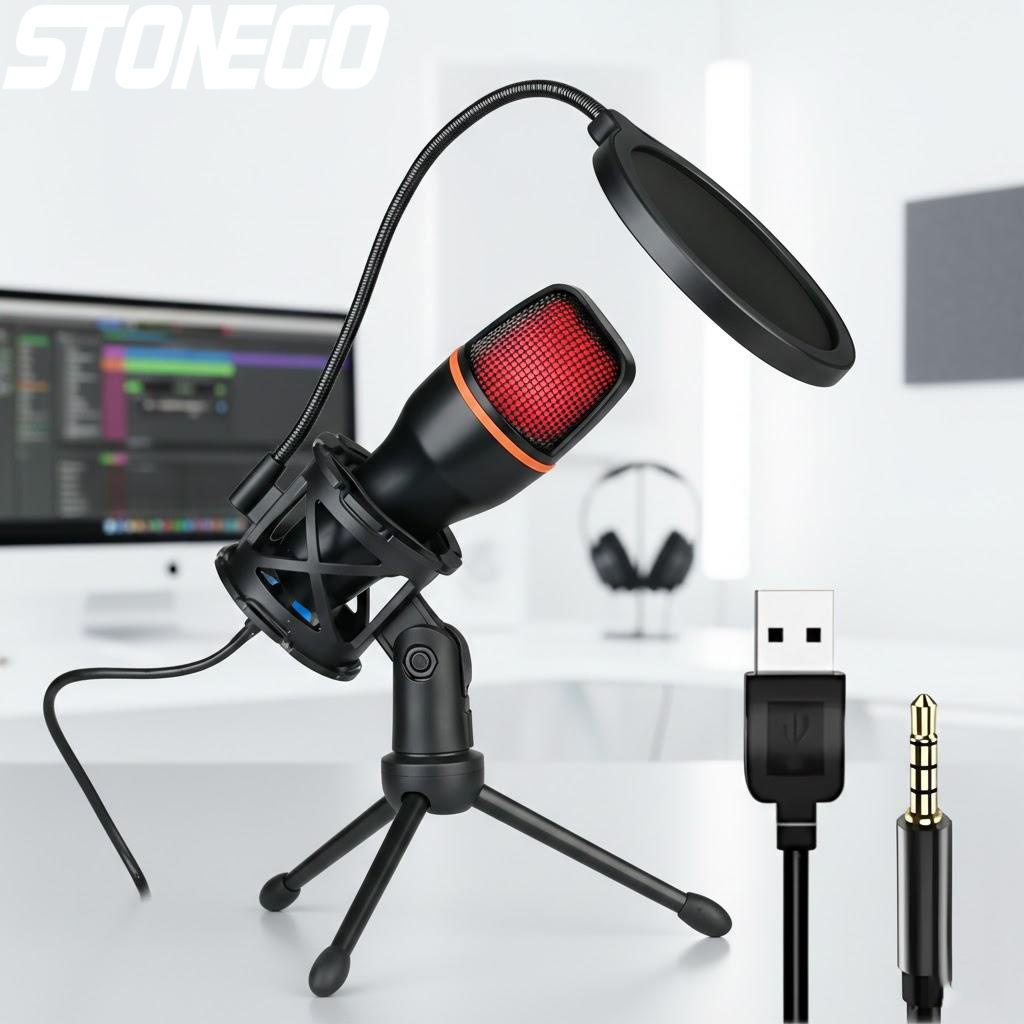 Pc Gaming Youtubers - Professional USB Condenser Microphone Kit with