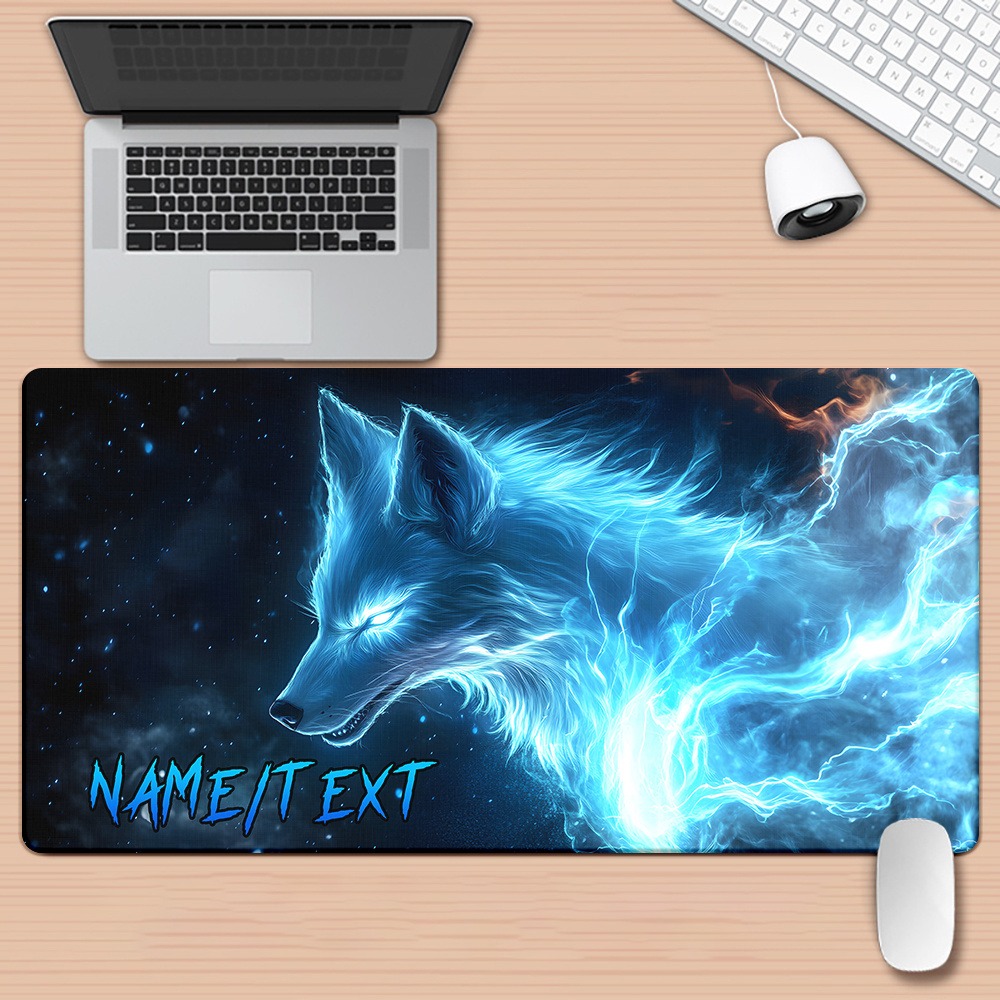 Pc Gaming Names - Custom Name Magic Wolf HD Printed