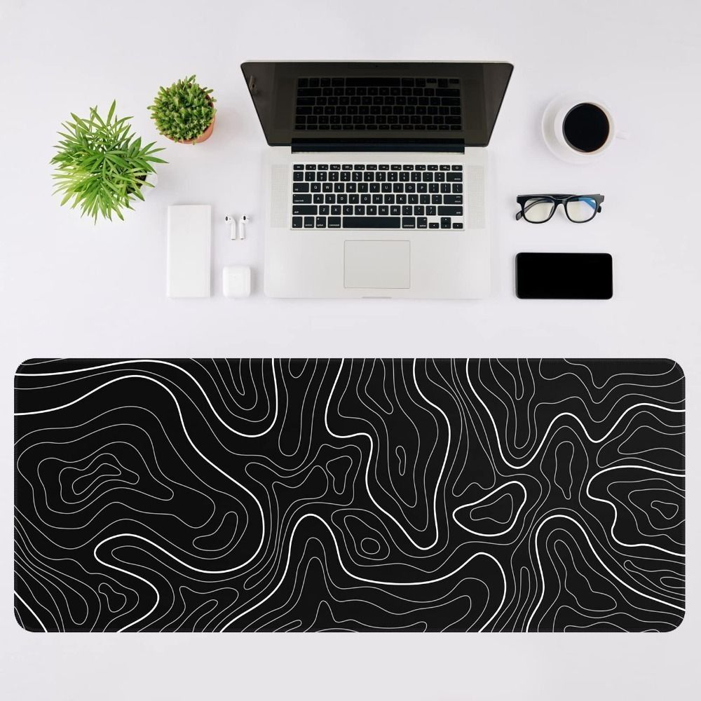 Gaming Desk Mat - Professional Gaming Topographic Shape Gaming Mouse