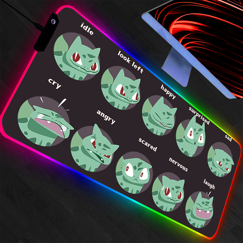 Rgb Mousepad - Pokemon Pikachu LED Mouse Pad Large