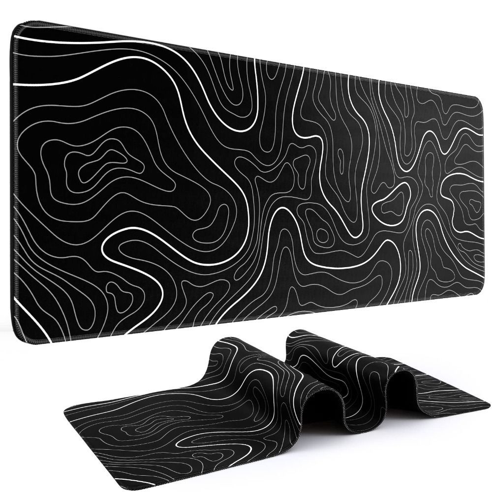 Gaming Desk Mat - Professional Gaming Topographic Shape Gaming Mouse