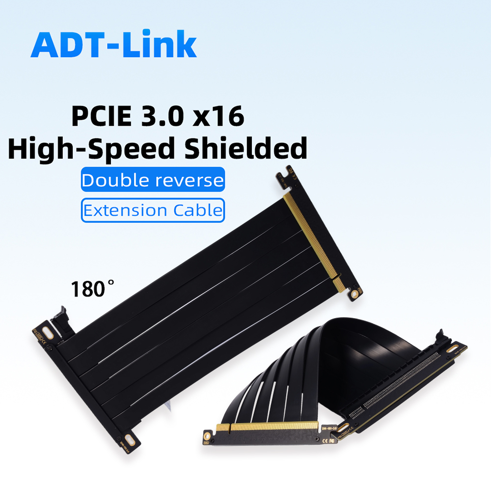 Pcie Riser Cable - PCIE 3.0 X16 Riser Cable Double