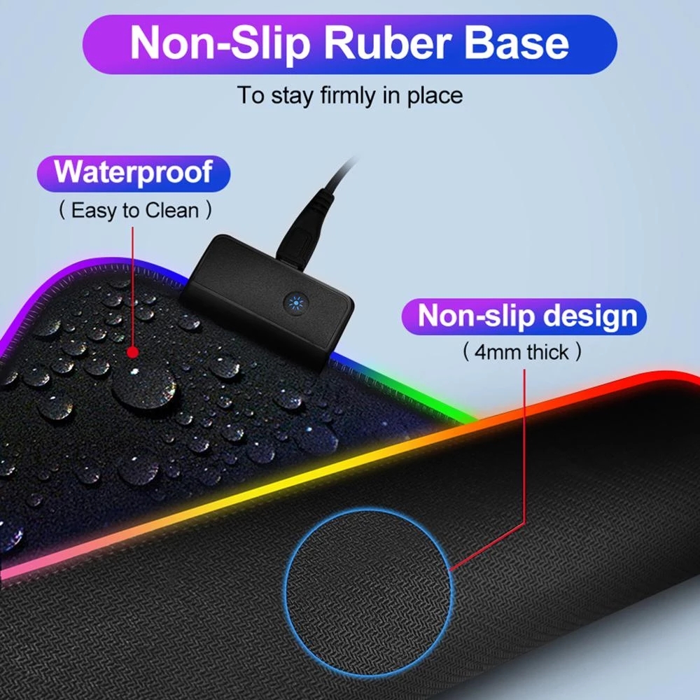 LED Luminous Gaming Mouse Pad  - Rgb Mousepad review and price