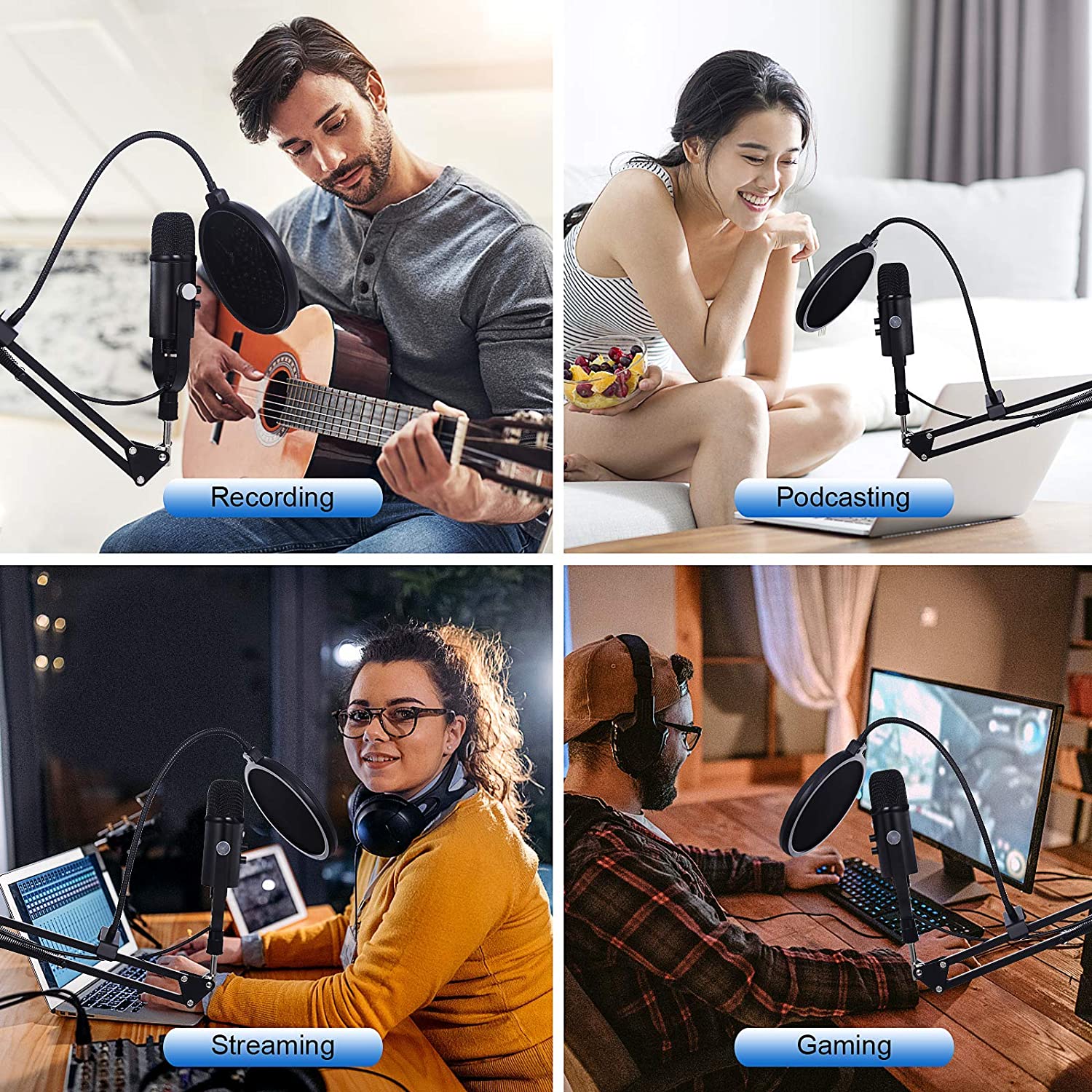 BM86 USB Condenser Microphone  - Pc Gaming Youtubers review and price