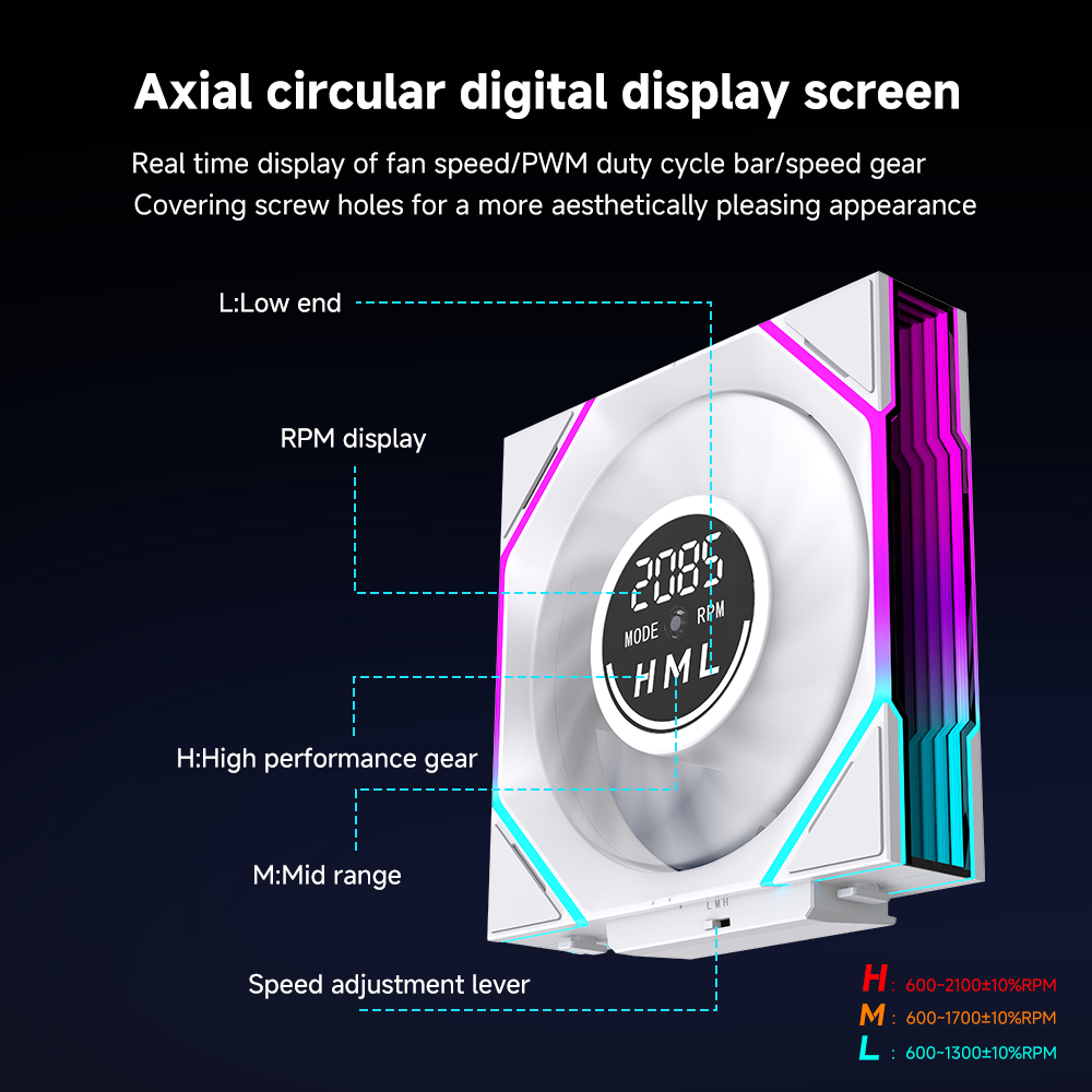 120mm ARGB PC Fan with Screen  - Pc Gaming Ff review and price