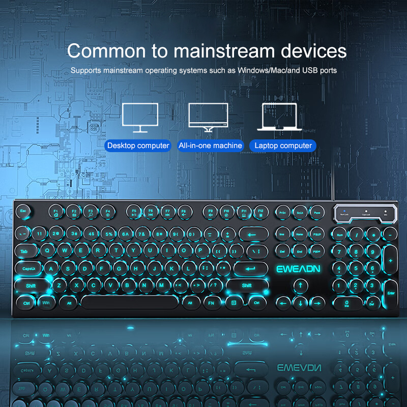 EWEADN Typewriter Gaming Keybo - Pc Gaming Handheld review and price
