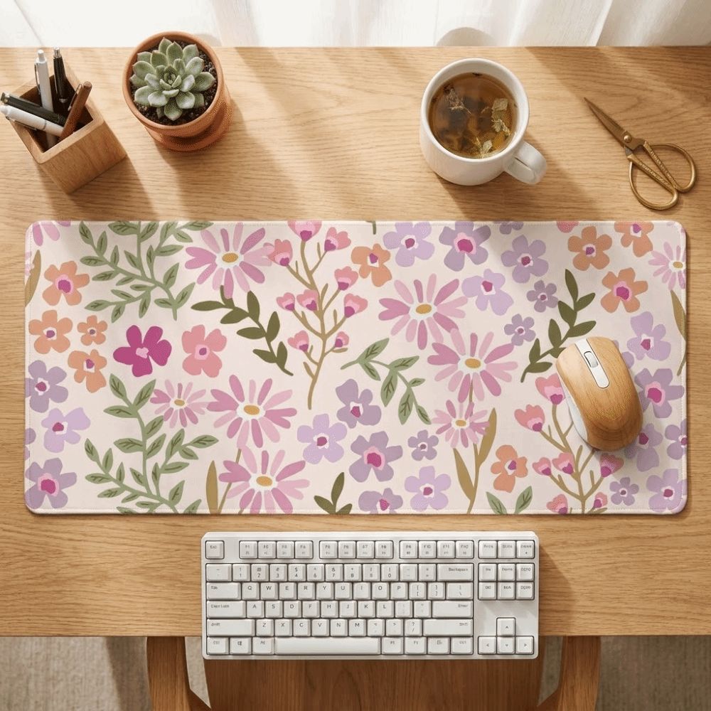Stain-resistant Large Floral D - Gaming Desk Mat review and price