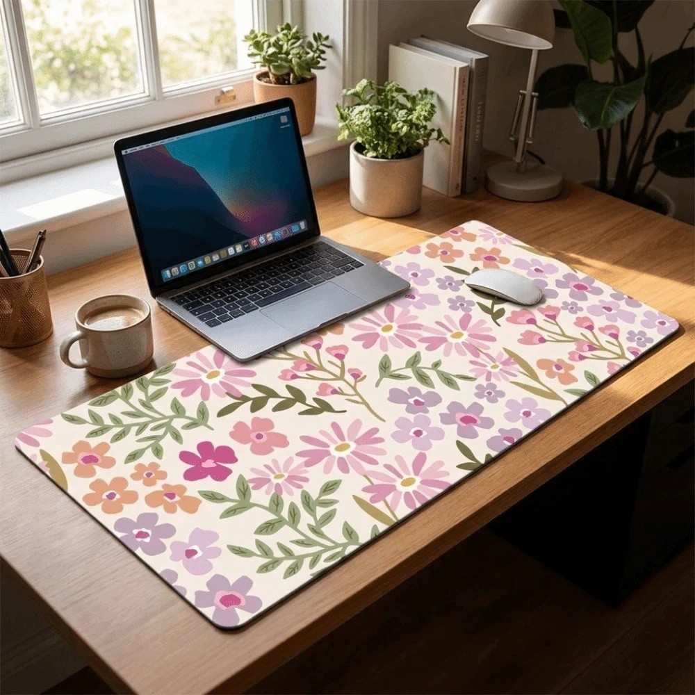 Stain-resistant Large Floral D - Gaming Desk Mat review and price