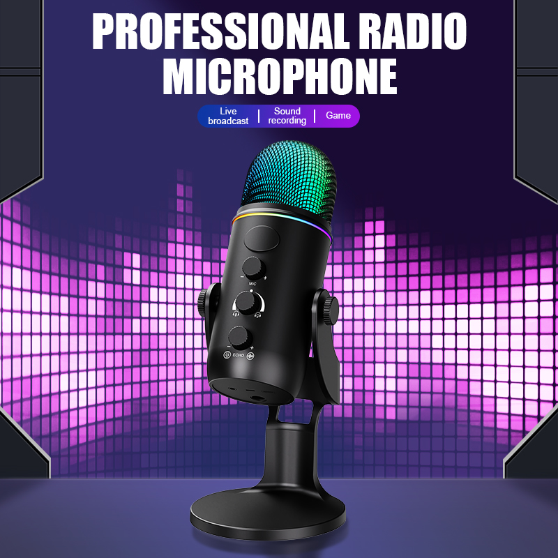 RGB USB Gaming Mic, Plug & Pla - Pc Gaming Youtubers review and price