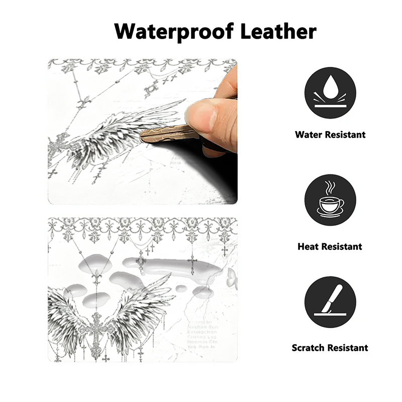 Leather Mousepad Black White A - Gaming Desk Mat review and price