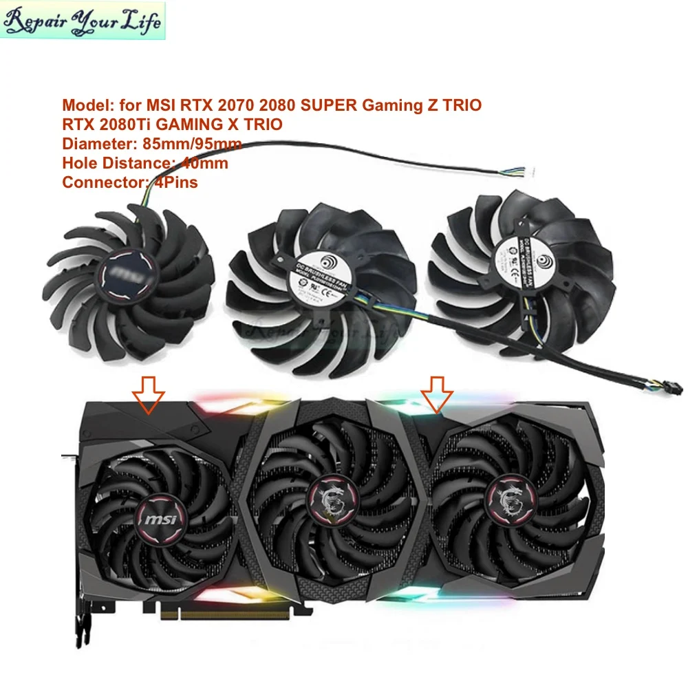 PC VGA Cooling Fan for MSI RTX - Pc Gaming Msi review and price